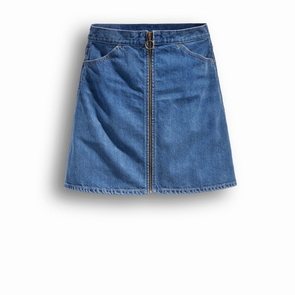 26 Levi's Orange Tab A-Line Zip Front Mini Skirt - Picture 13 of 13